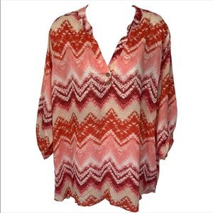 Cure. Tie Dye Blouse Top NWT